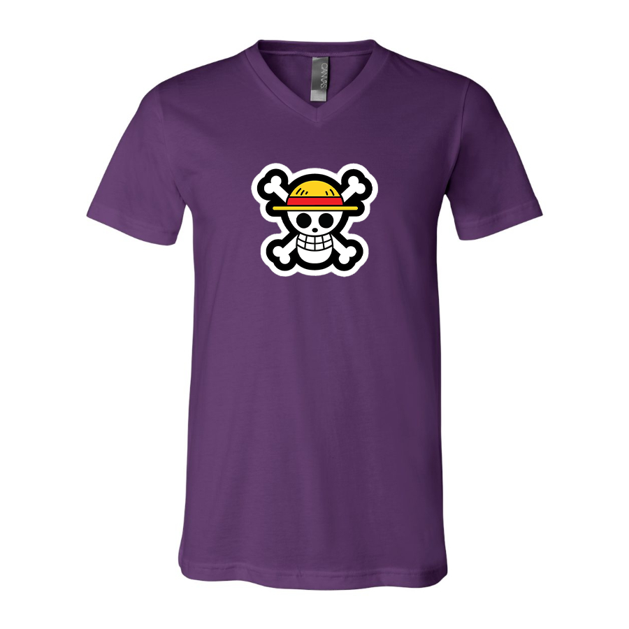 Men's Strawhat BELLA + CANVAS - Jersey V-Neck T-Shirt